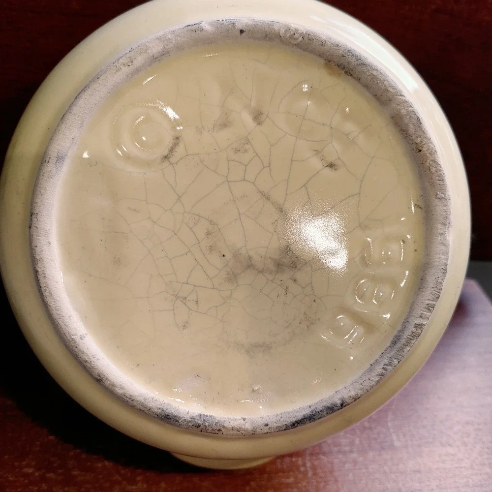 Vtg Otagiri 1985 Country Goose Ceramic Soup Bowl Trinket Crock Handles Cottage